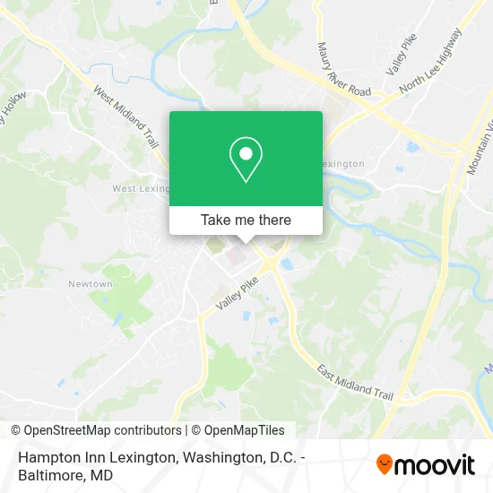 Hampton Inn Lexington map