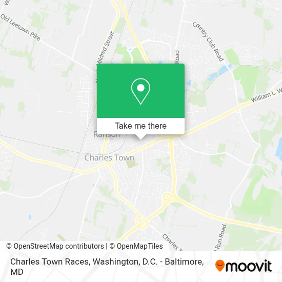 Charles Town Races map
