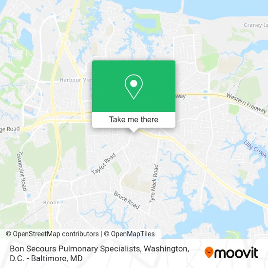 Bon Secours Pulmonary Specialists map