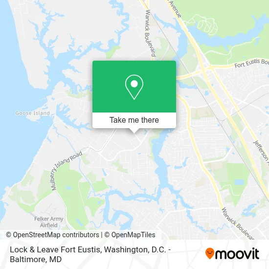 Lock & Leave Fort Eustis map
