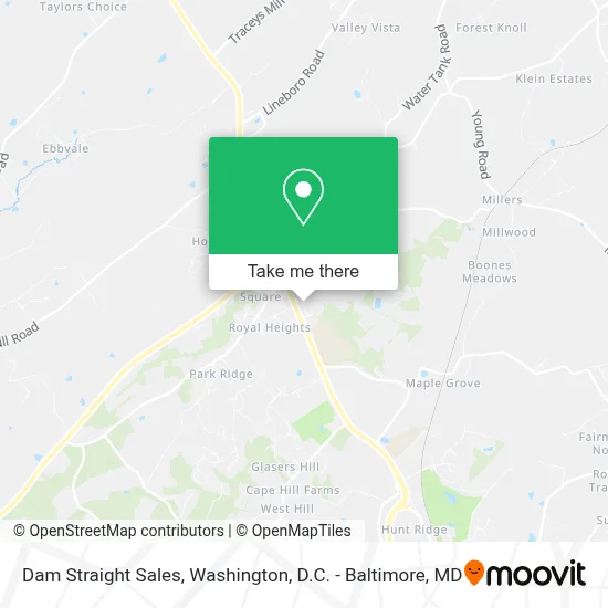 Dam Straight Sales map