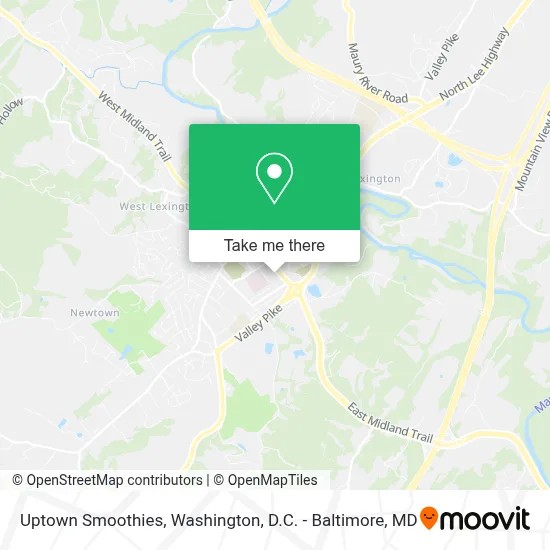 Uptown Smoothies map