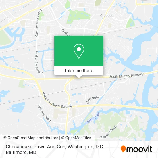 Chesapeake Pawn And Gun map