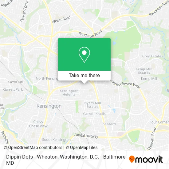 Dippin Dots - Wheaton map