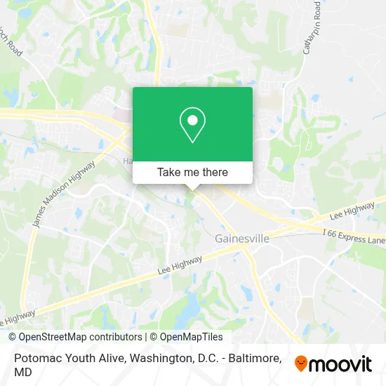 Potomac Youth Alive map