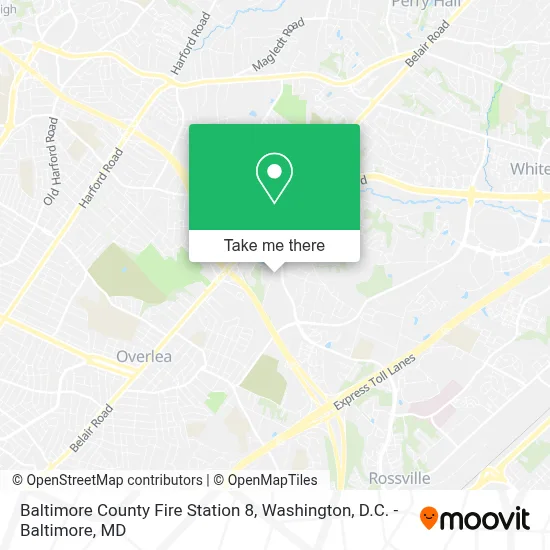 Baltimore County Fire Station 8 map