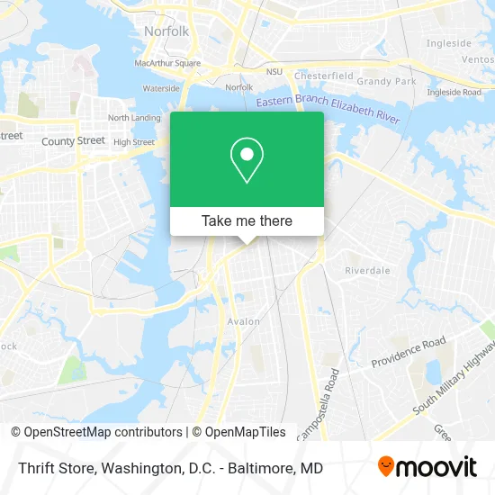 Thrift Store map