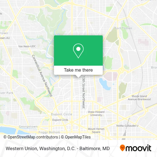 Western Union map
