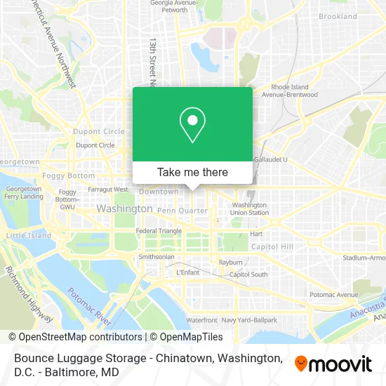 Bounce Luggage Storage - Chinatown map