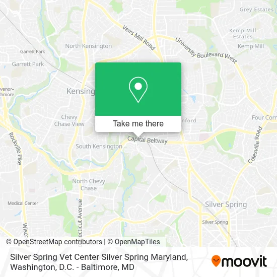 Silver Spring Vet Center Silver Spring Maryland map