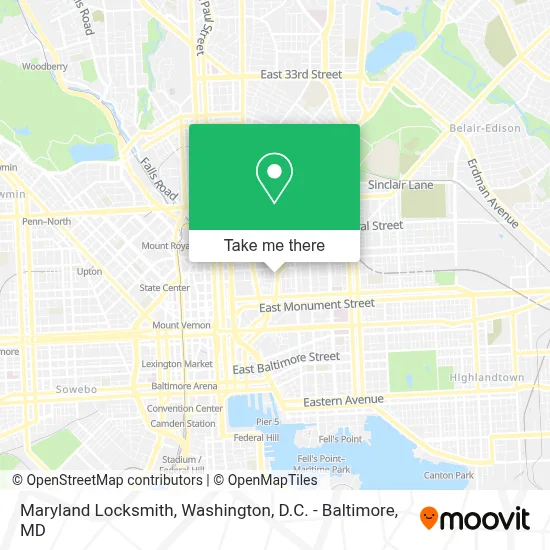 Maryland Locksmith map