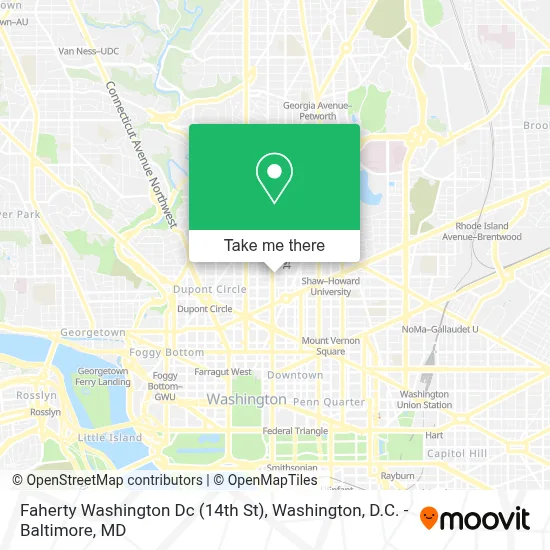 Faherty Washington Dc (14th St) map