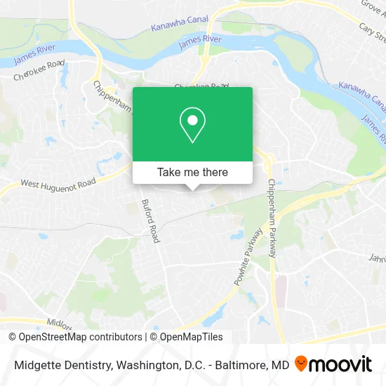 Midgette Dentistry map