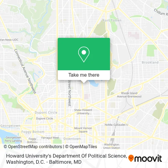 Howard University's Department Of Political Science map