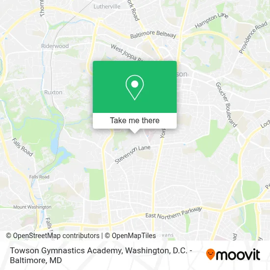 Towson Gymnastics Academy map