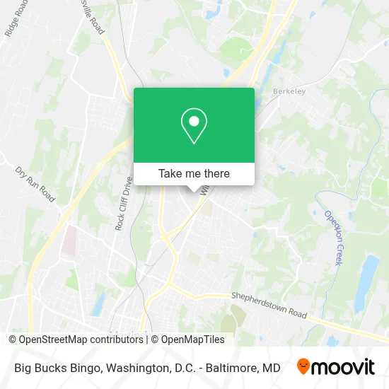 Big Bucks Bingo map