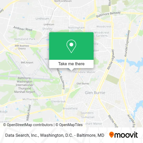 Data Search, Inc. map