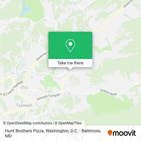 Hunt Brothers Pizza map