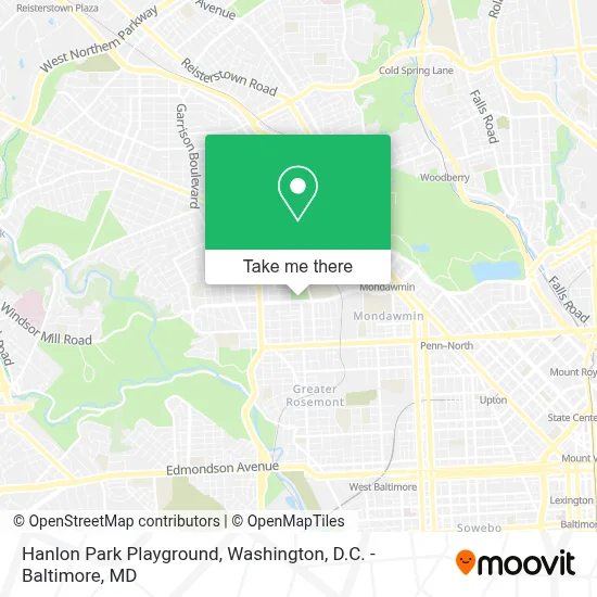 Hanlon Park Playground map