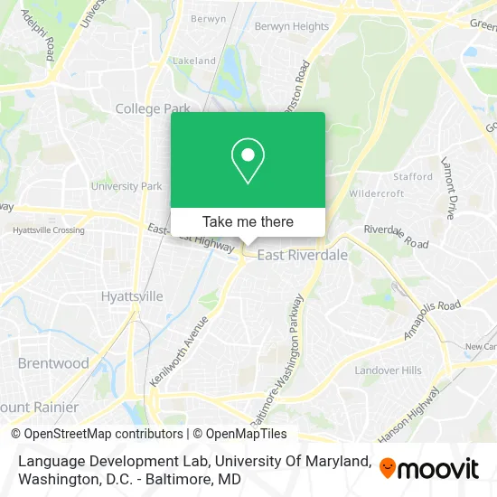 Language Development Lab, University Of Maryland map