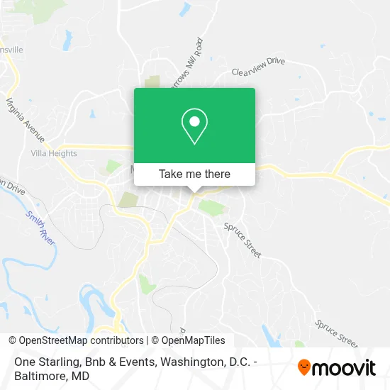 One Starling, Bnb & Events map
