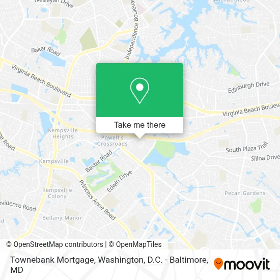 Townebank Mortgage map