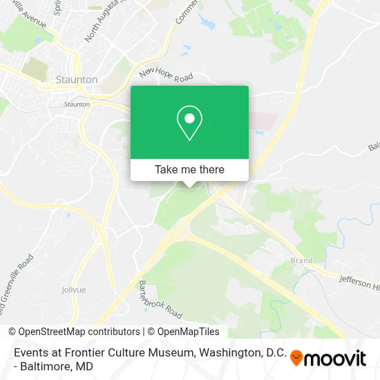 Events at Frontier Culture Museum map
