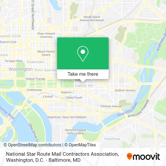 National Star Route Mail Contractors Association map