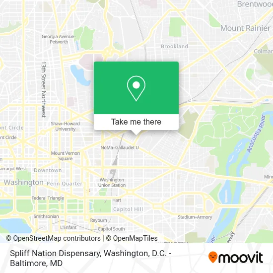 Spliff Nation Dispensary map