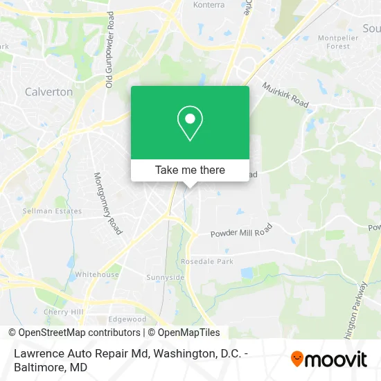 Lawrence Auto Repair Md map