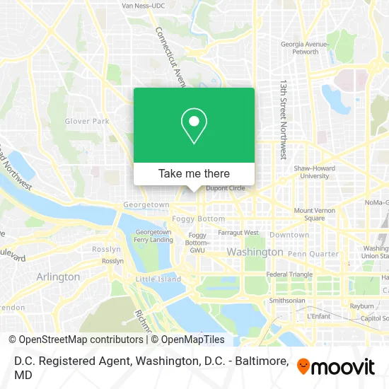 D.C. Registered Agent map