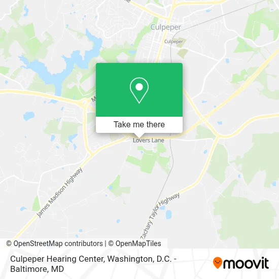 Culpeper Hearing Center map