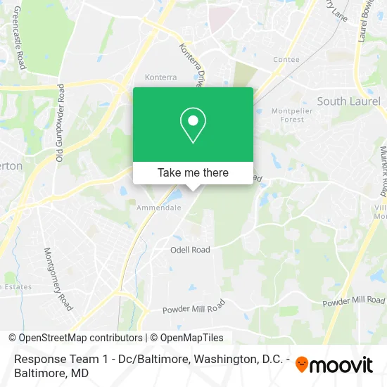 Response Team 1 - Dc/Baltimore map