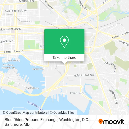Blue Rhino Propane Exchange map
