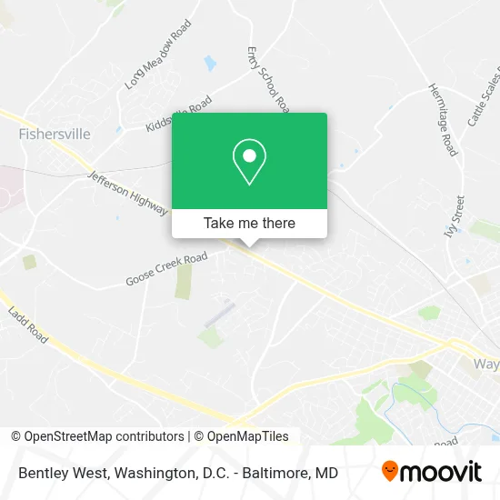 Bentley West map