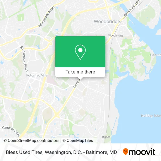 Bless Used Tires map