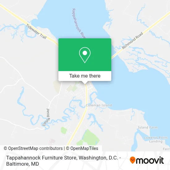 Tappahannock Furniture Store map