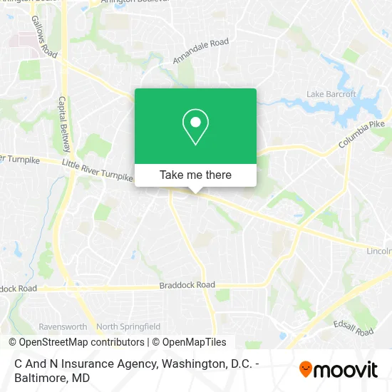 C And N Insurance Agency map