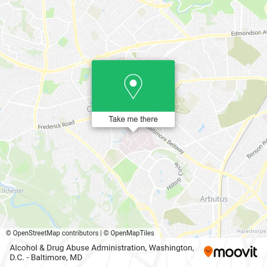 Alcohol & Drug Abuse Administration map