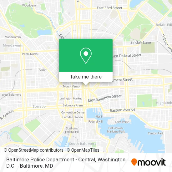 Baltimore Police Department - Central map