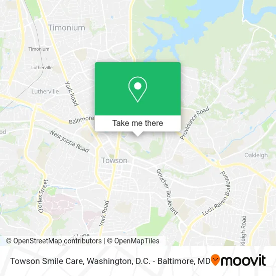 Towson Smile Care map