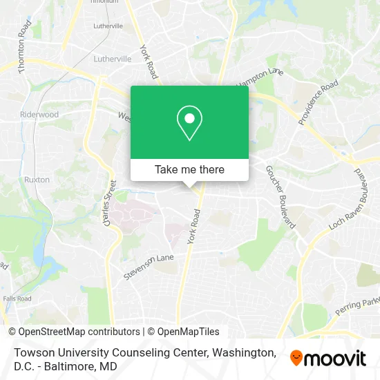 Towson University Counseling Center map