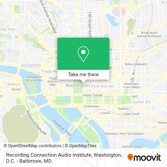 Recording Connection Audio Institute map