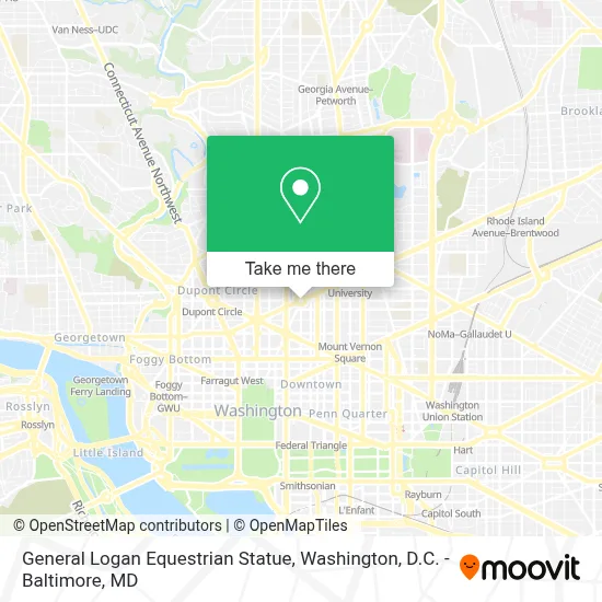 General Logan Equestrian Statue map