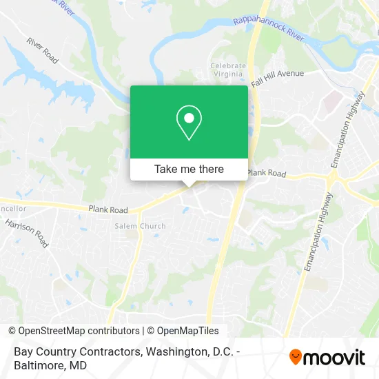 Bay Country Contractors map