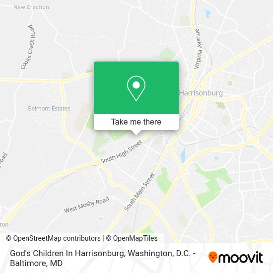 God's Children In Harrisonburg map