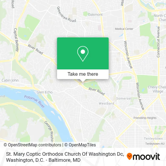 St. Mary Coptic Orthodox Church Of Washington Dc map