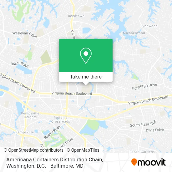 Americana Containers Distribution Chain map