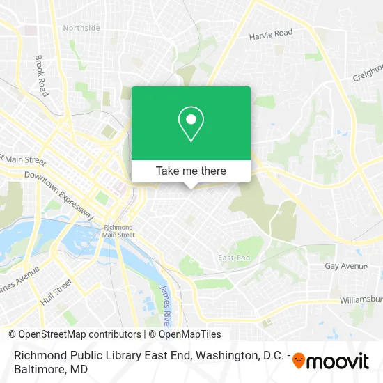 Richmond Public Library East End map