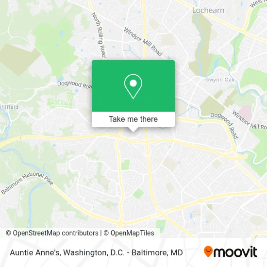 Auntie Anne's map